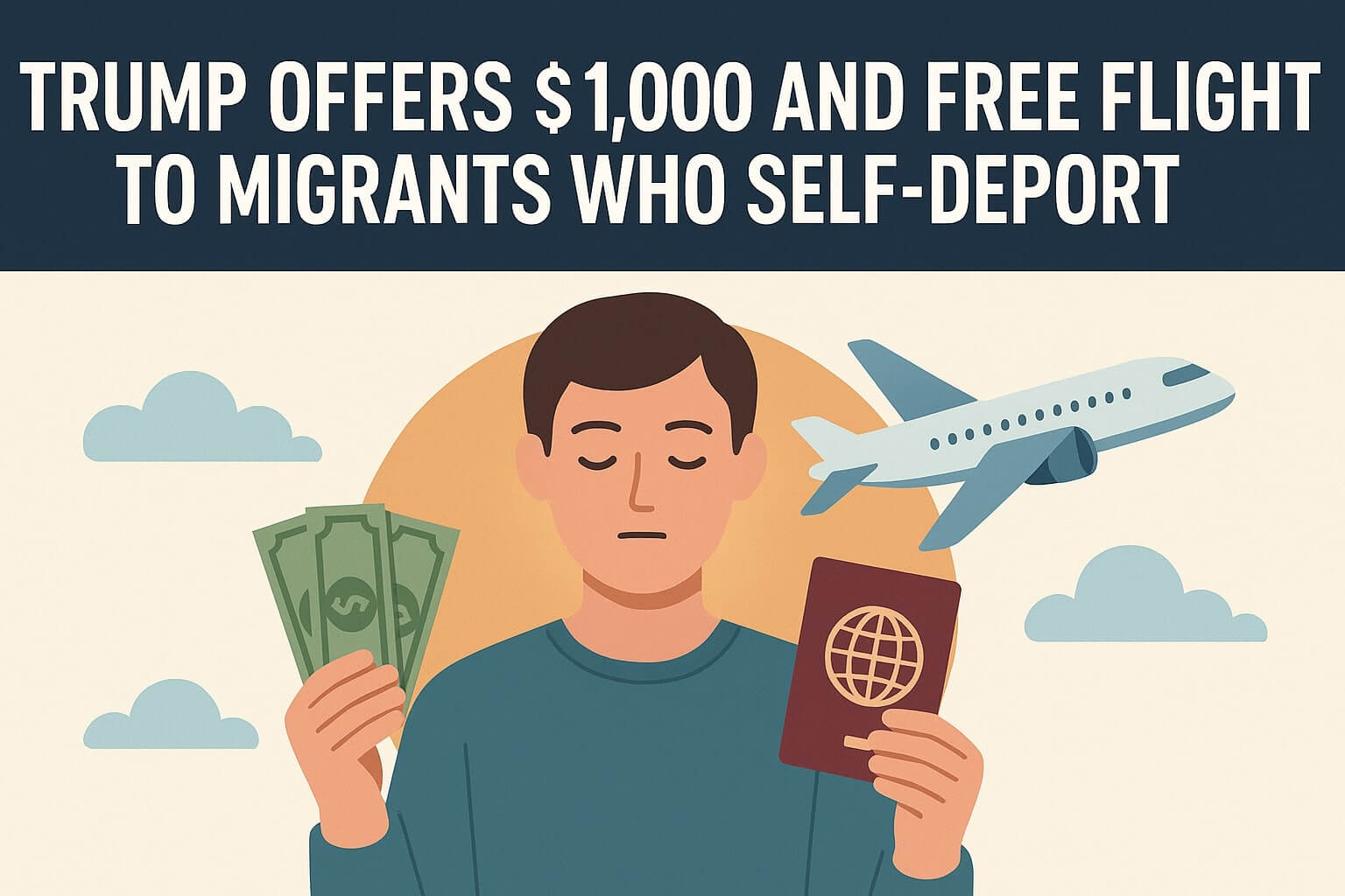 Trump Offers $1,000 and Free Flight to Migrants Who Self-Deport