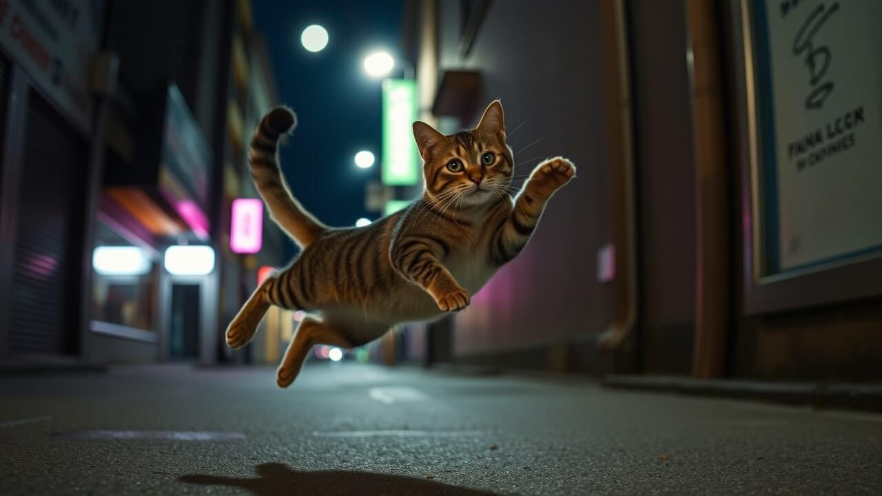Cats are often active at night